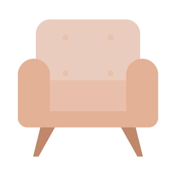 Beige armchair illustration - Stok Vektor