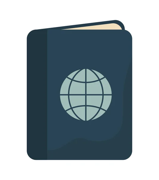 青いパスポートのアイコン — ストックベクタ