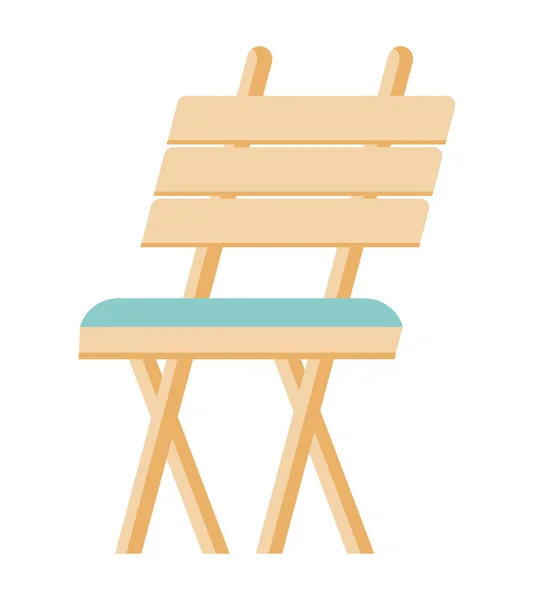 Blue garden chair — Stock Vector