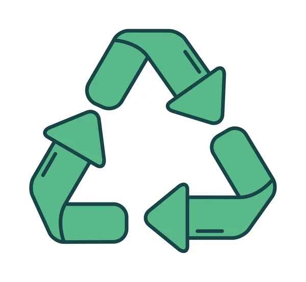 Recycling-Symboldesign — Stockvektor
