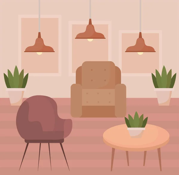 Sala de estar design —  Vetores de Stock