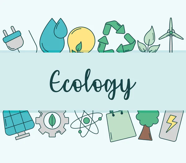 Ecology icons illustration — Stock Vector