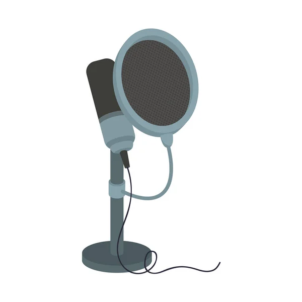 Conception de microphone gris — Image vectorielle