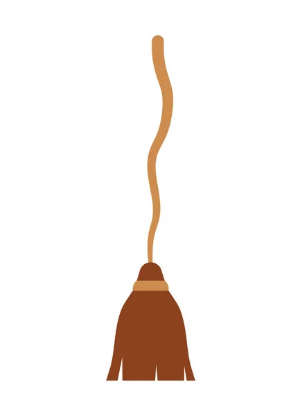Diseño de escoba marrón — Vector de stock