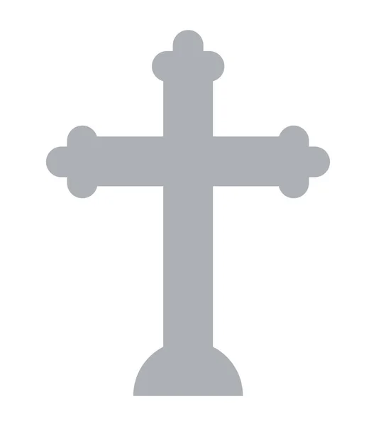 Gravestone cross design — Stock Vector