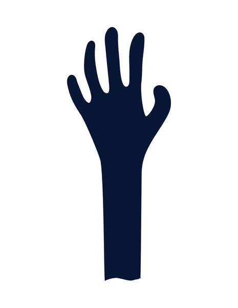 Diseño de mano zombie — Vector de stock