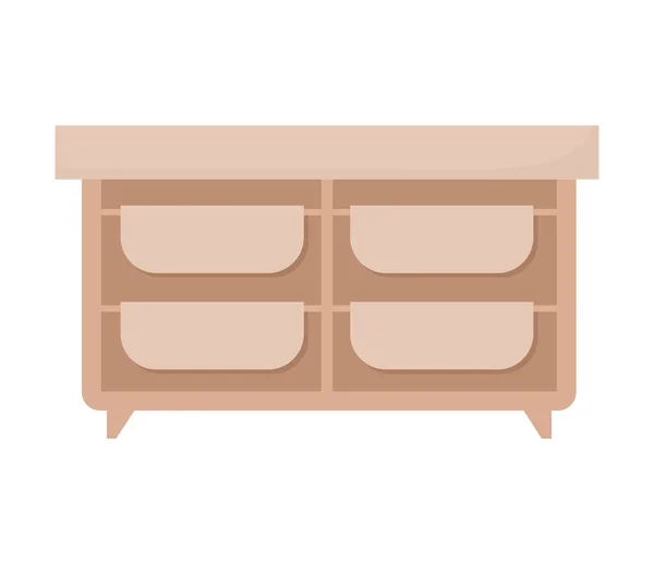 Шкаф с ящиками — стоковый вектор