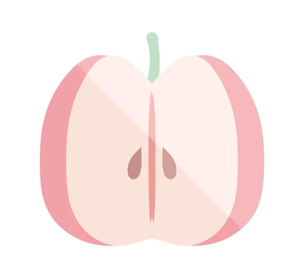 Tranche de pomme saine — Image vectorielle
