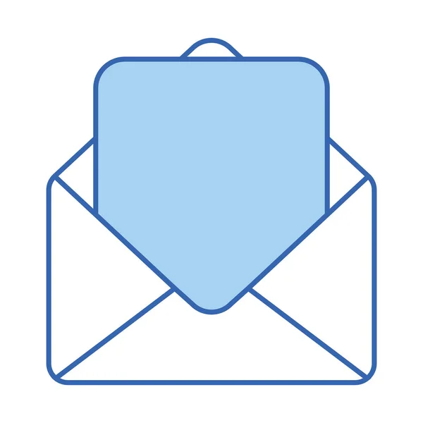 Envelope azul aberto — Vetor de Stock