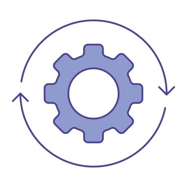 mavi dişli illüstrasyon