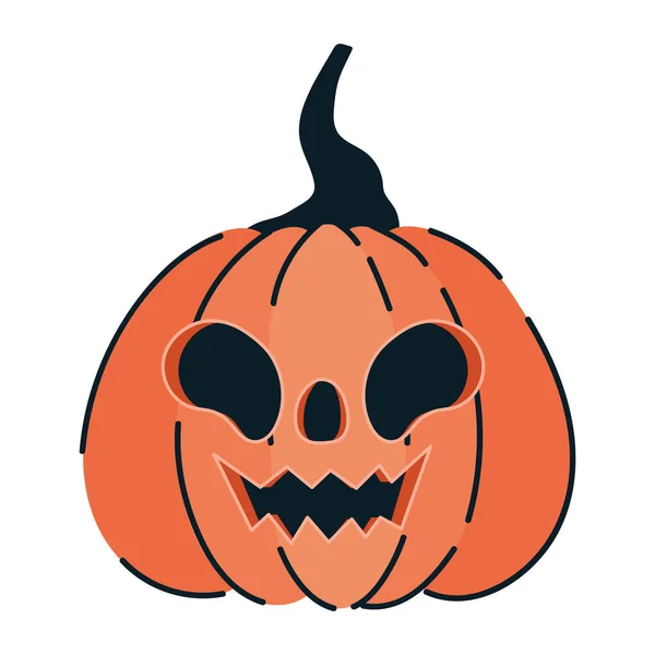 Icono de la calabaza de Halloween — Vector de stock