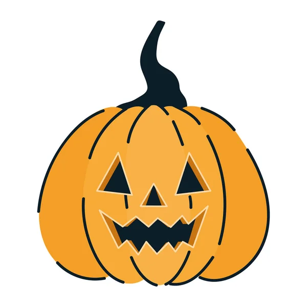 Calabaza de halloween naranja — Vector de stock