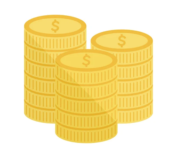 Pile di monete — Vettoriale Stock