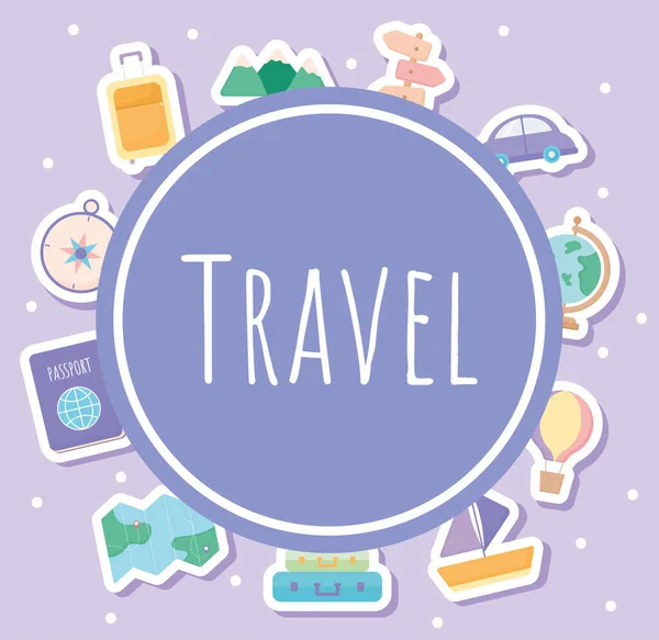 Pretty travel design — Stock Vector