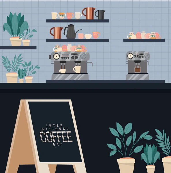 Café mignon — Image vectorielle