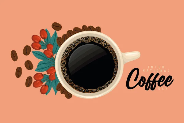 Gestaltung des Kaffeetages — Stockvektor