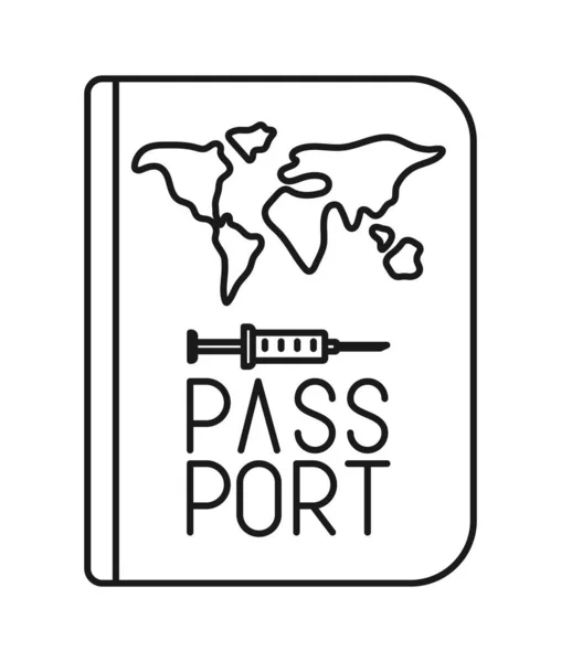 Ilustrasi paspor medis - Stok Vektor