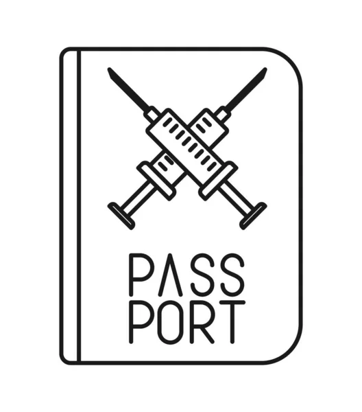 Aşı pasaport tasarımı — Stok Vektör