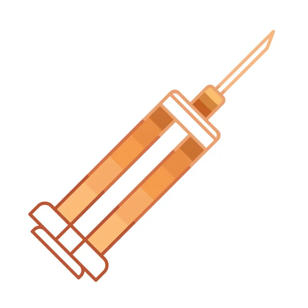 Zlatá injekční stříkačka — Stockový vektor
