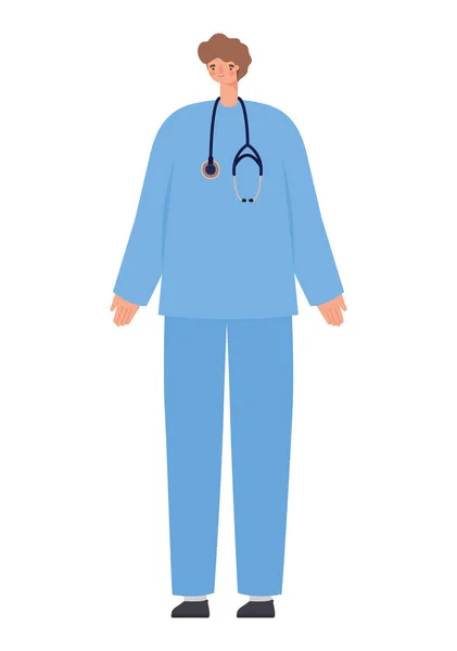 Illustration de médecin masculin — Image vectorielle