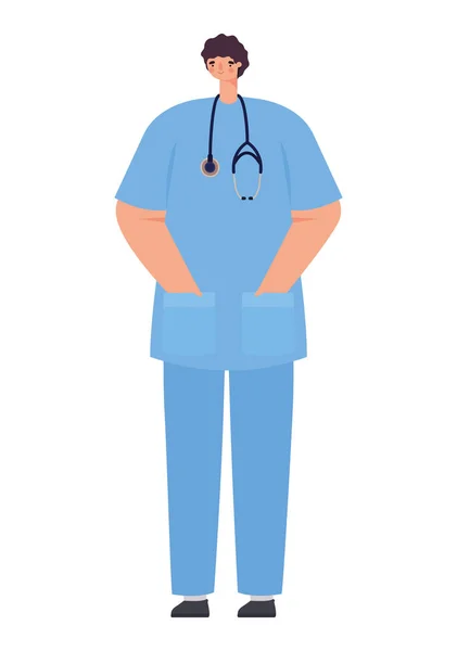 Lindo hombre doctor — Vector de stock