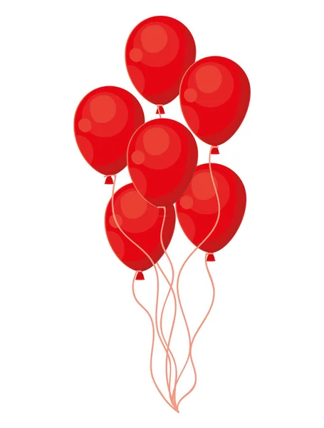 Röd ballong design — Stock vektor
