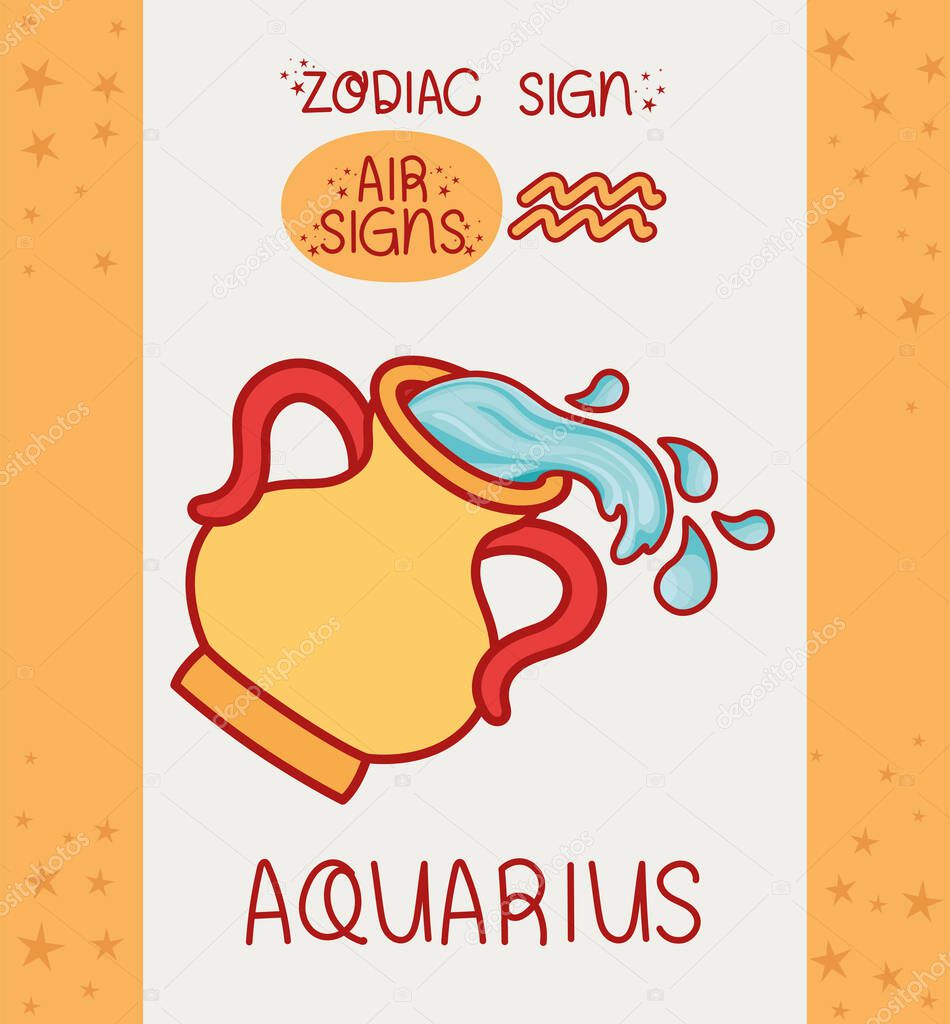 aquarius sign card