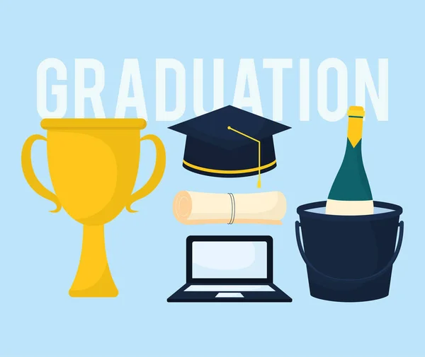 Belle affiche de graduation — Image vectorielle