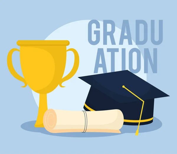 Beau design de graduation — Image vectorielle