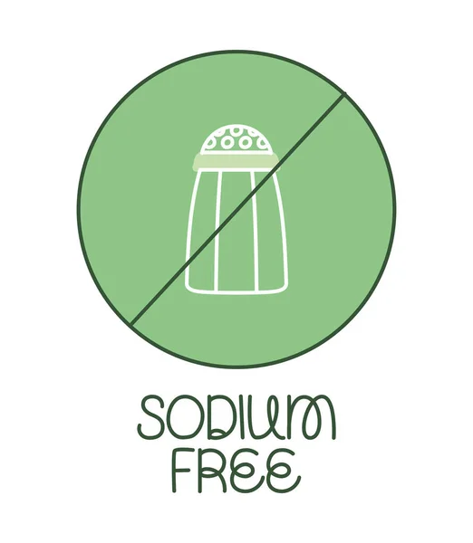 Sodium free illustration — Stock Vector