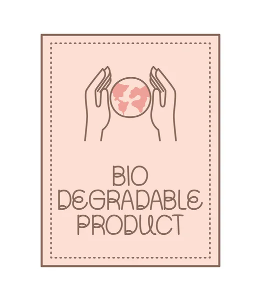 Biodegradable product card — Stock Vector