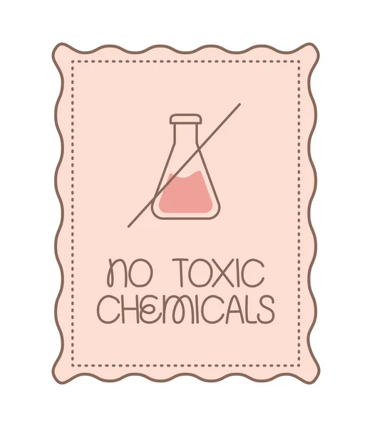 No toxic chemicals card — Stock Vector