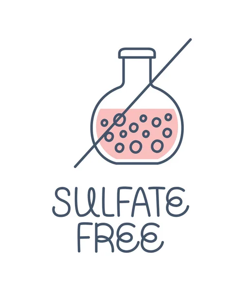 Sulfate free icon — Stock Vector