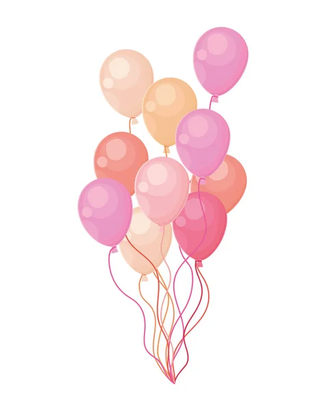 Diseño de globos rosa — Vector de stock