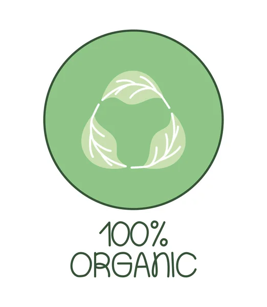 One hundred percent organic — Stock Vector