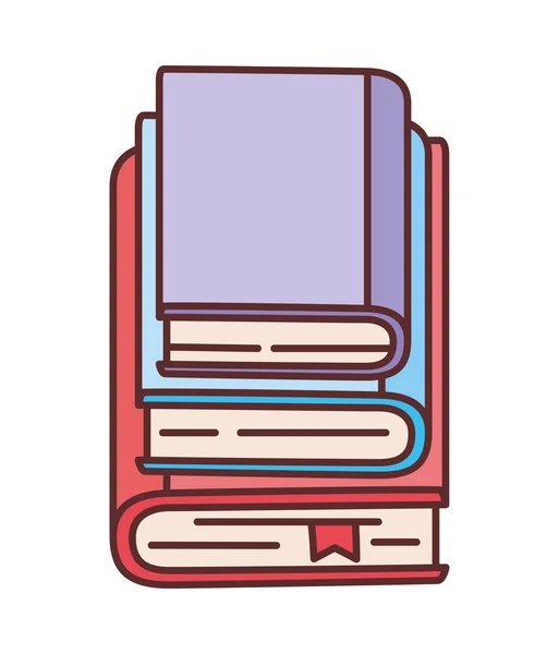 Libros de texto en pila — Vector de stock