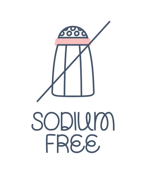 Sodium free icon — Stock Vector