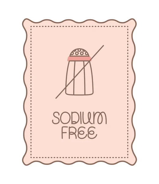 Sodium free card — Stock Vector