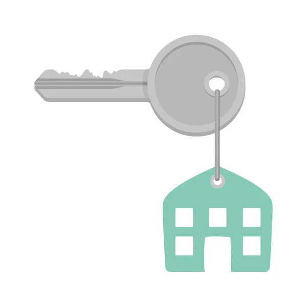 Green keychain design — Stock Vector