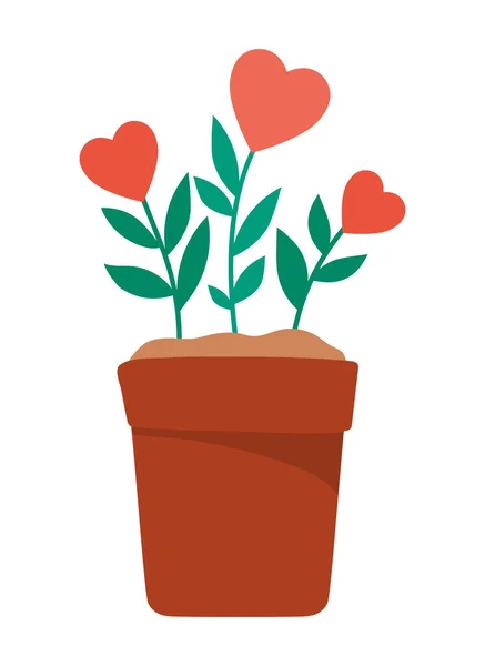 Hearts plant design — Stock Vector