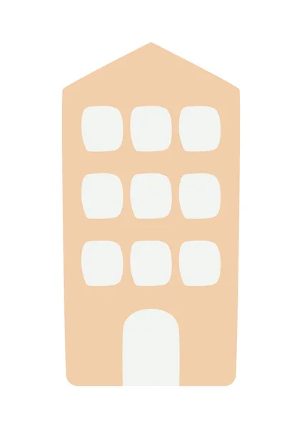 Bonito icono del edificio — Vector de stock