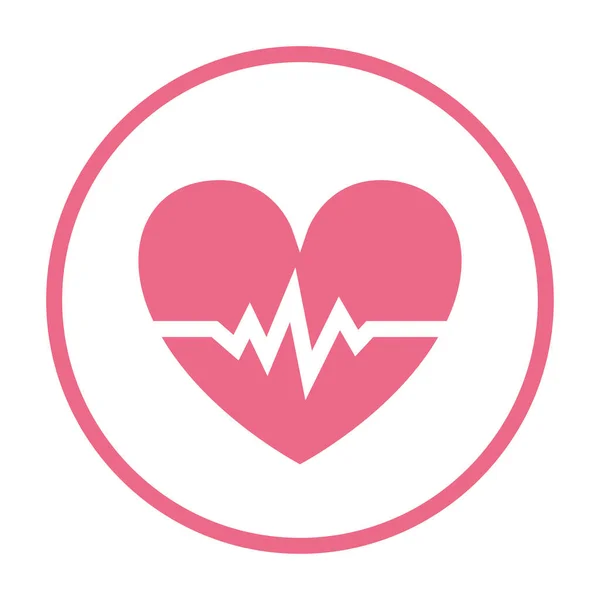 Eletrocardiograma app coração — Vetor de Stock