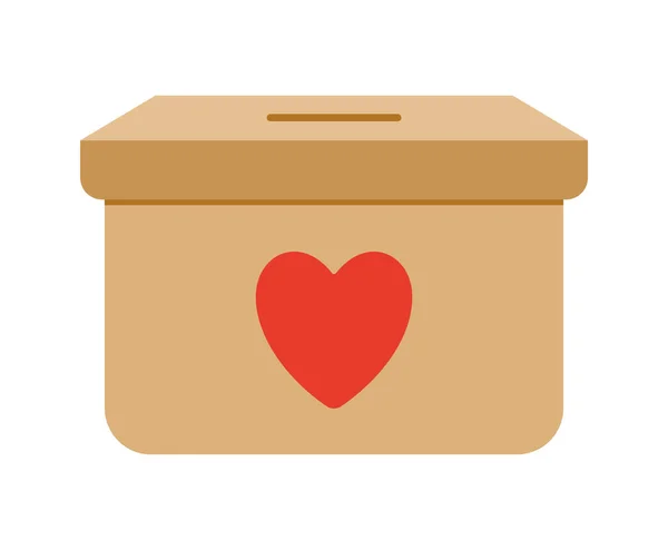 Caja de caridad marrón — Archivo Imágenes Vectoriales