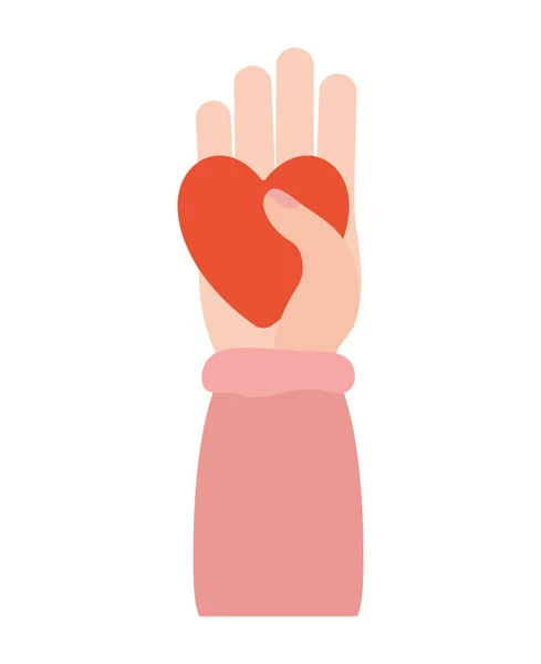 Hand giving love — Stock Vector