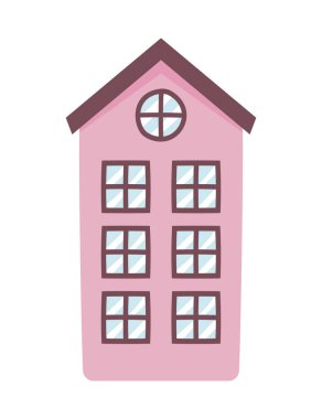 güzel bina illüstrasyonu