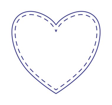 Nakış işlemeli kalp tasarımı