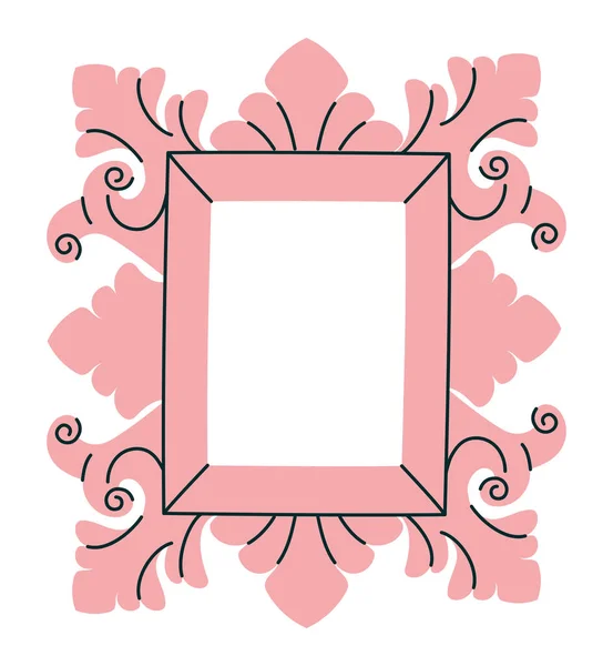 Vacker rosa ram — Stock vektor