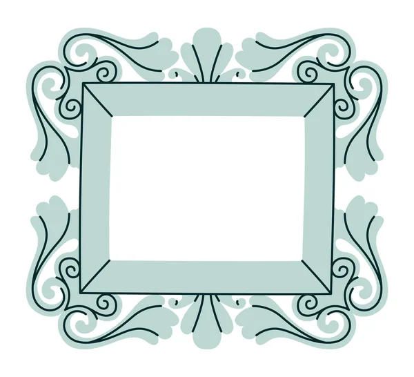 Pretty silver frame — Stock Vector