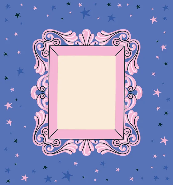 漂亮的粉红色框架 — 图库矢量图片