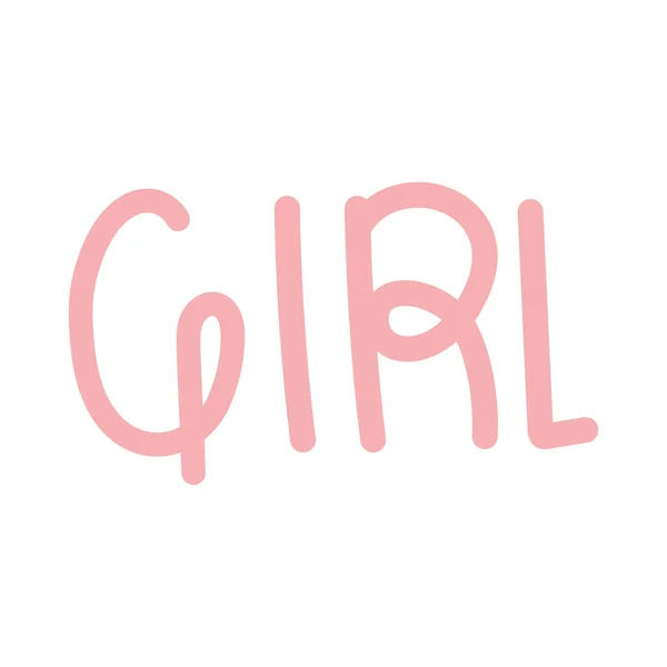 Mädchenbuchstabenillustration — Stockvektor